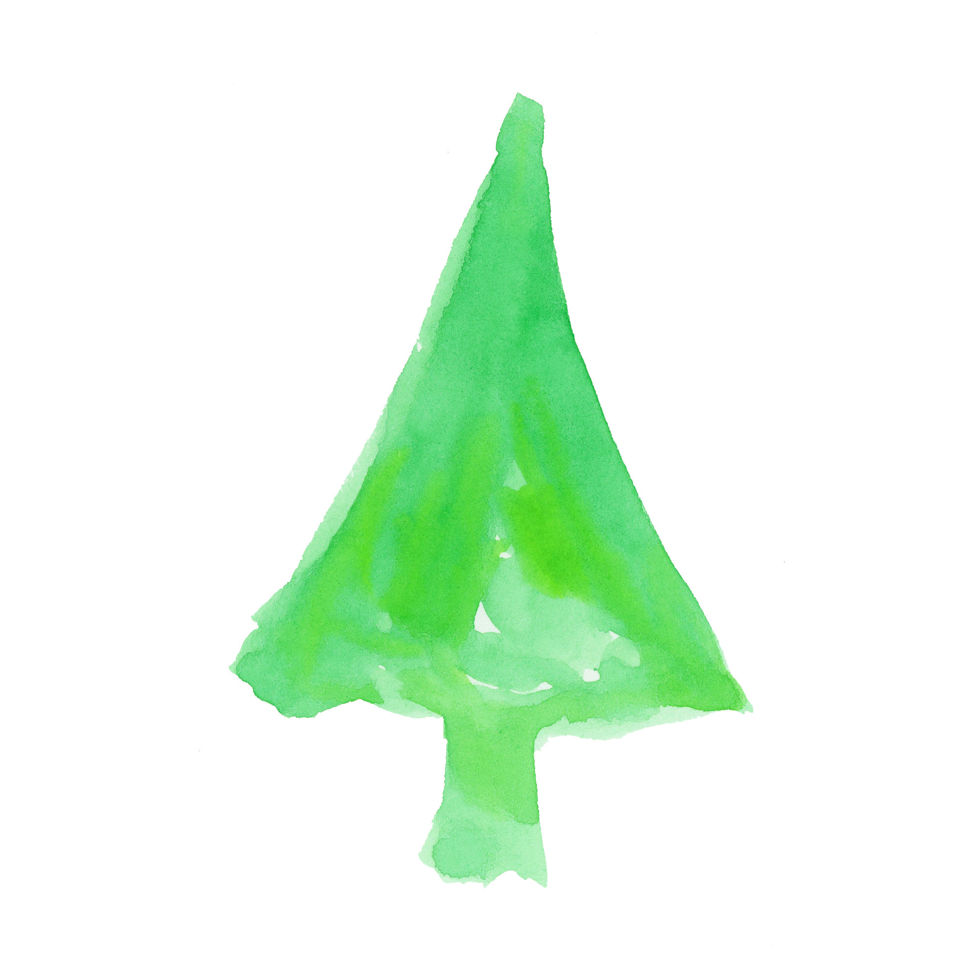 クリスマスツリー Sui Sai 水彩画イラストフリー素材集