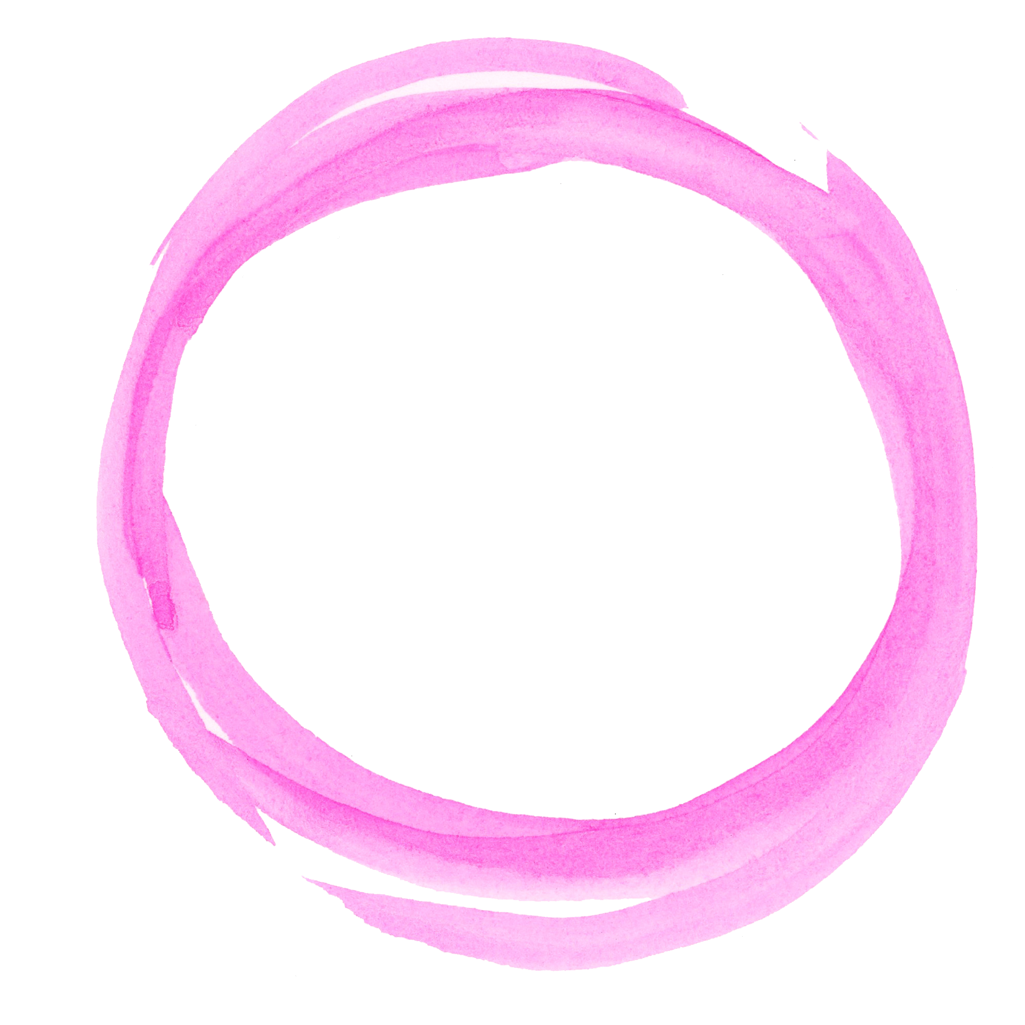 ピンクの輪 Sui Sai 水彩画イラストフリー素材集