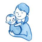 母子のイラスト