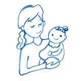母子のイラスト[171]